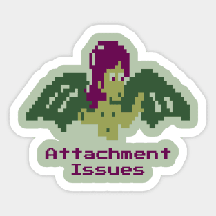 Manananggal Attachment Issues: Playful 8-Bit Mythical Art Sticker